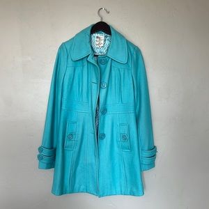 Size Medium Tulle Brand Turquoise Pea Coat